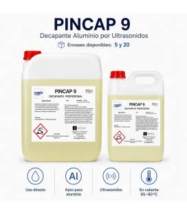 PINCAP 9 Aluminio. Decapante Profesional para Ultrasonidos